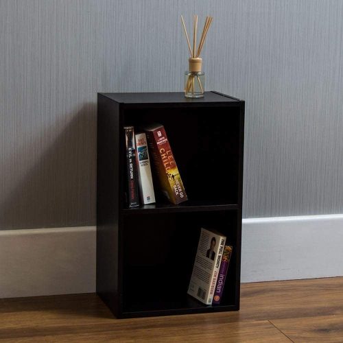 ANASS - Simple Black Two Tired Bookshelf