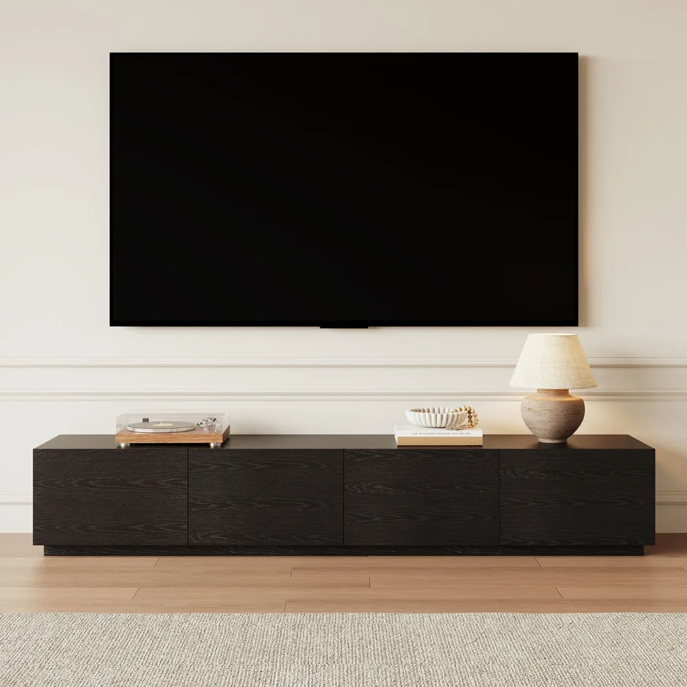 HELAR - Extensive Size Storage TV Stand with Four Cabinets