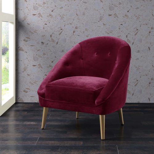 RORY - Craneberry Flared Arm Barrel Chair