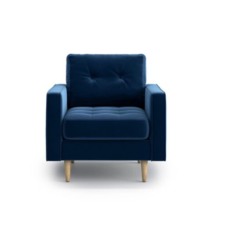 CHERISH - Elegant Blue Button Tufted Sofa Chair