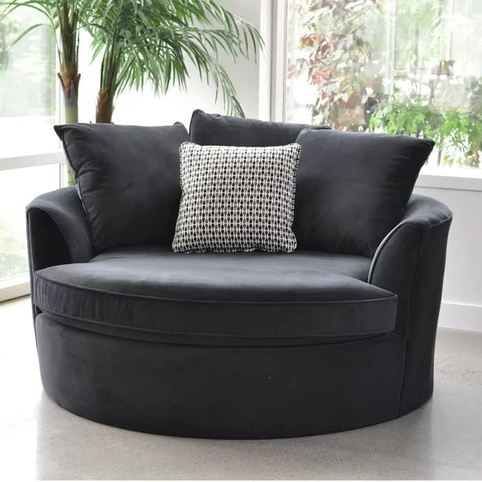 TOSSBAL - Round Barrel Chair with Comfy Cushions