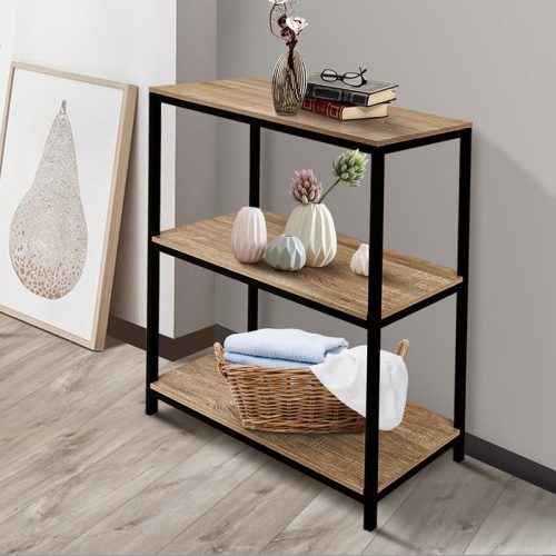 ALAM - Three Tier Metallic Frame Bookcase