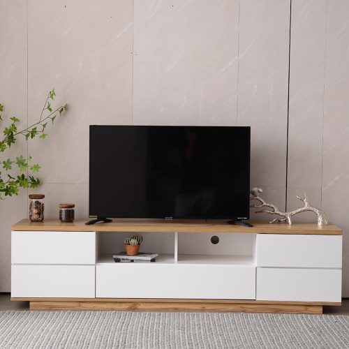 MERRIUM - White & Brown TV Console