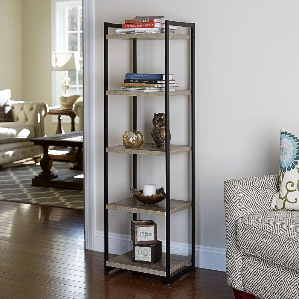 DEREM - Metallic Frame Bookshelf