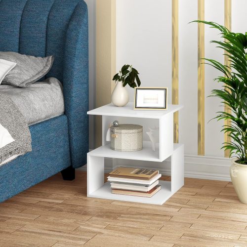 MILLIMUN - Side Storage Nightstand White