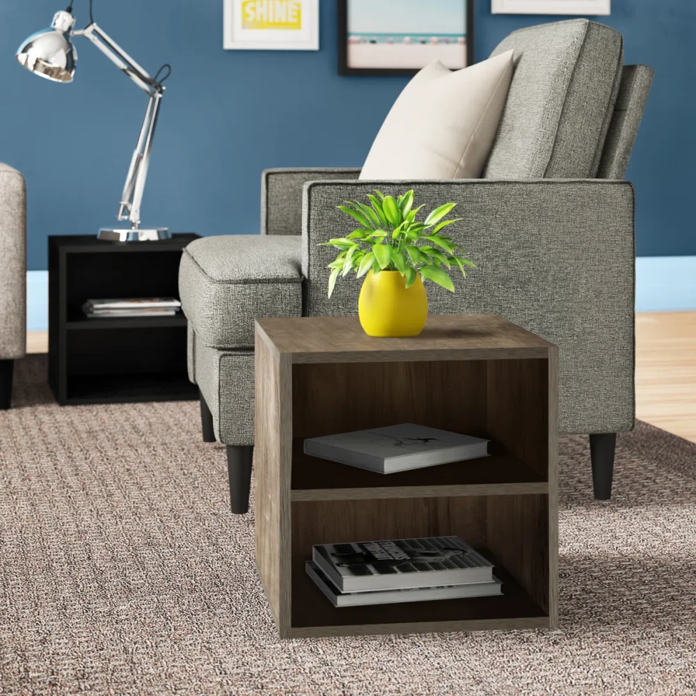 CAFFAIRE - Storage Shelf End Table Wooden Brown