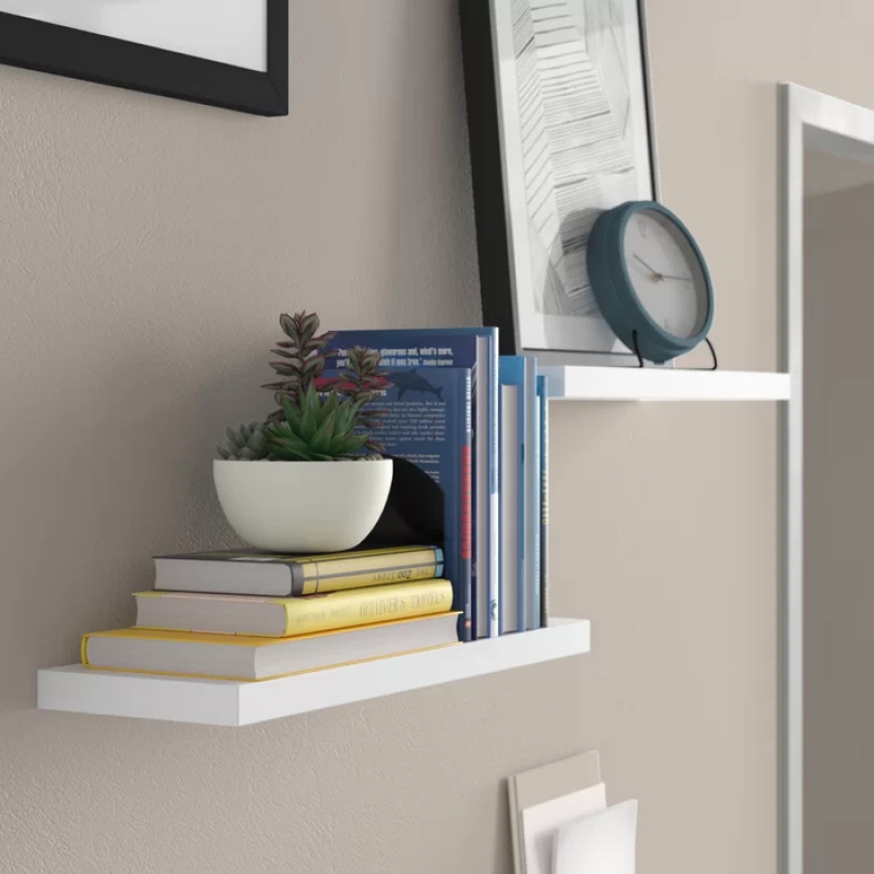 BRAZEEL - Floating Shelves White Two Piece