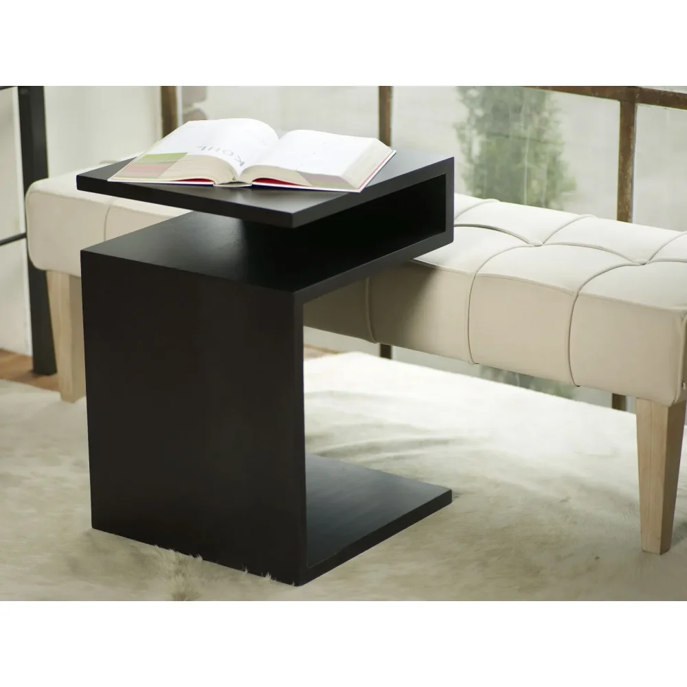 TULIP - Storage Side End Table Black