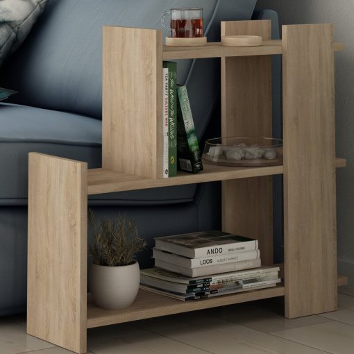 PEDESTRIAN - Storage Shelf End Table Oak Brown