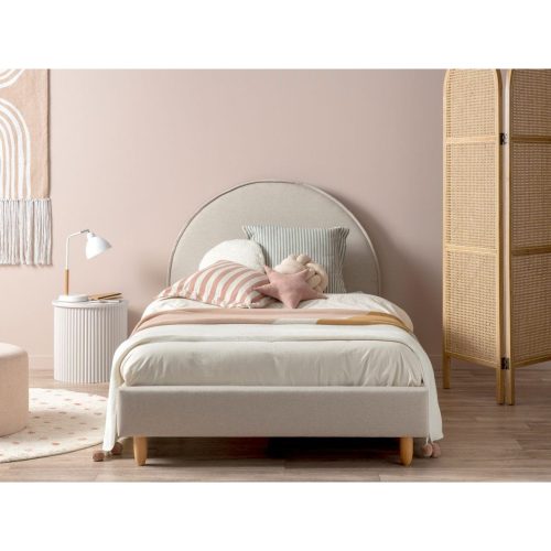 SUN - Beige Oval Headboard Kids Single Bed
