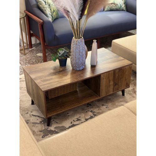 BARIS - Rustic Brown Storage Coffee Table