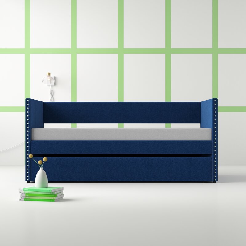 SAPHI - Sapphire Blue Daybed With Trundle