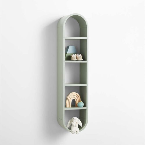 ALIVIA - Green Oval Shaped Kid's Wall Shelf