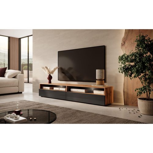 BLAIR - Brown & Black Media Display TV Console