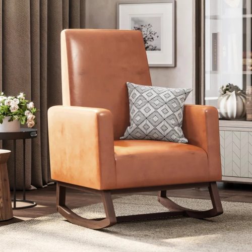 IPPY - Classic Camel Brown Rocking Chair