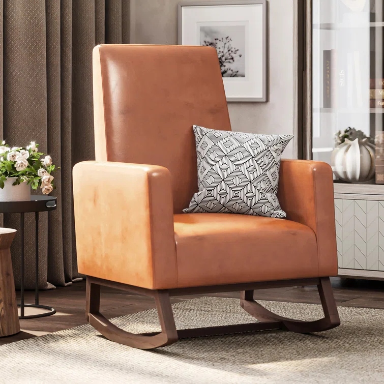 IPPY - Classic Camel Brown Rocking Chair