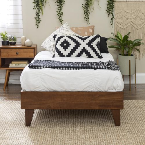 LANIS - Low Profile Platform Kids Bed in Brown