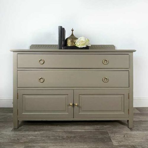 YERN - Green Chest Of Drawers with Cupboard