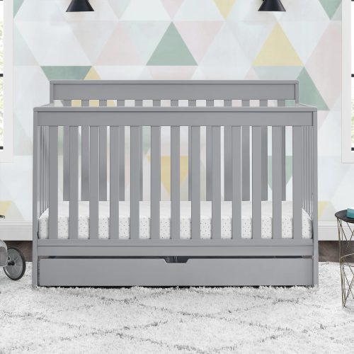 WINGDINGS - Grey Baby Crib with Storage