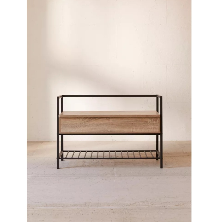 BIJAN - Industrial Style Storage Bench