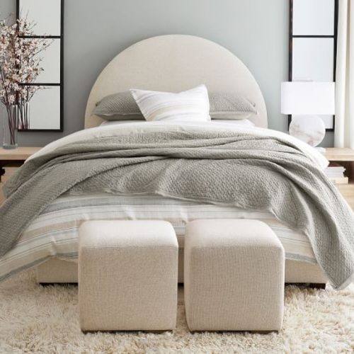 BRAN - Oatmeal Colored Queen Size Bed