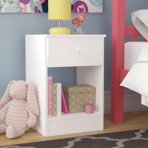 CENTAUR - Single Drawer Nightstand with Open Shelf