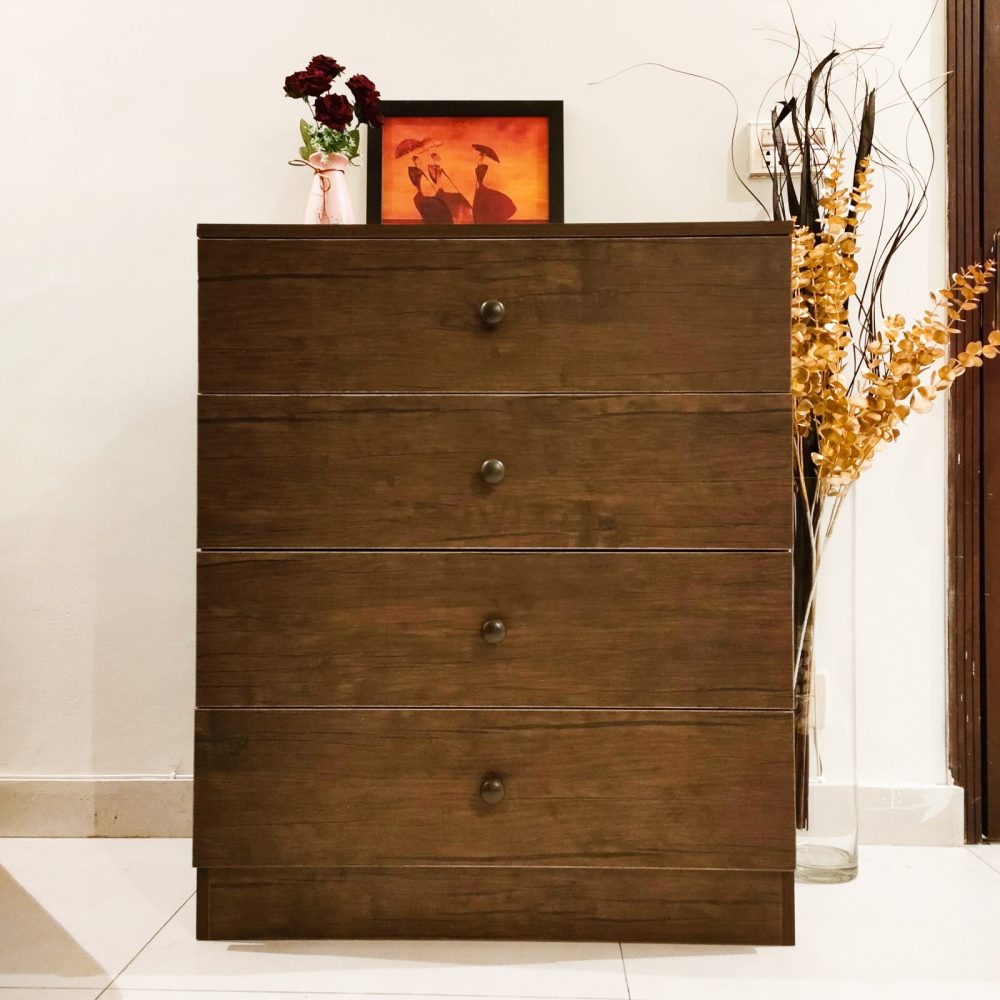 NIGRA - Dark Brown Four Drawer Side Dresser