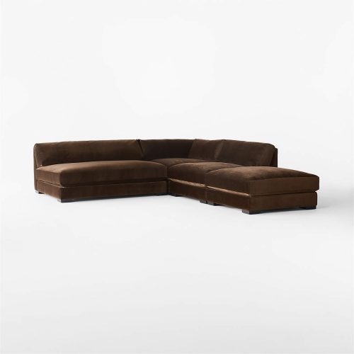 MIRAY - Dark Brown Sectional Sofa