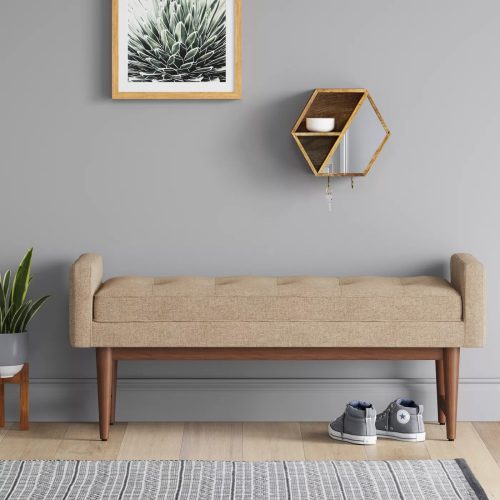 ZAGAR - Mid Century Settee Bench