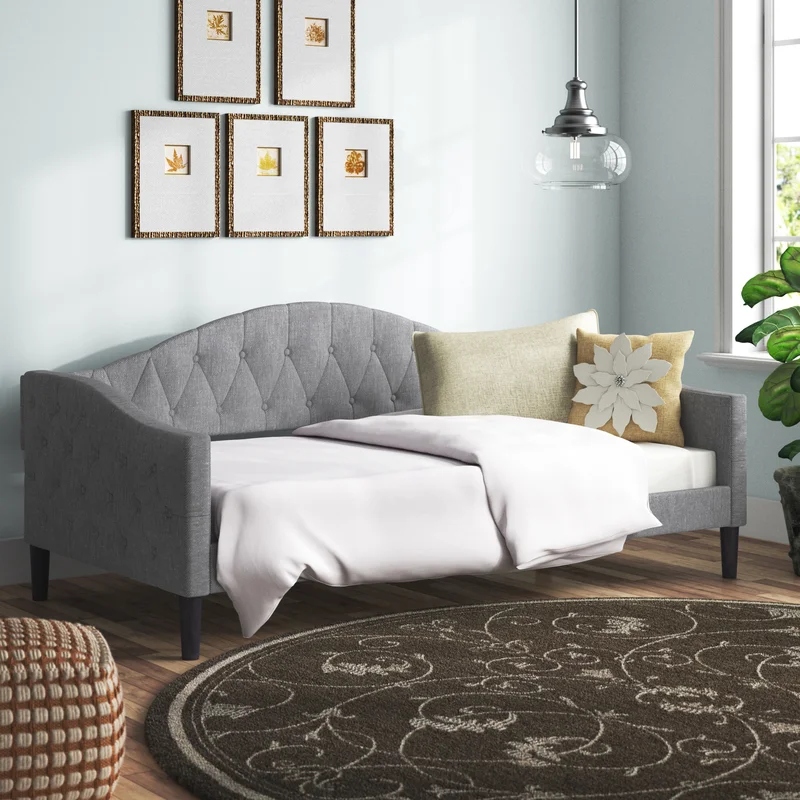 ADEN - Grey Button Tufted Daybed