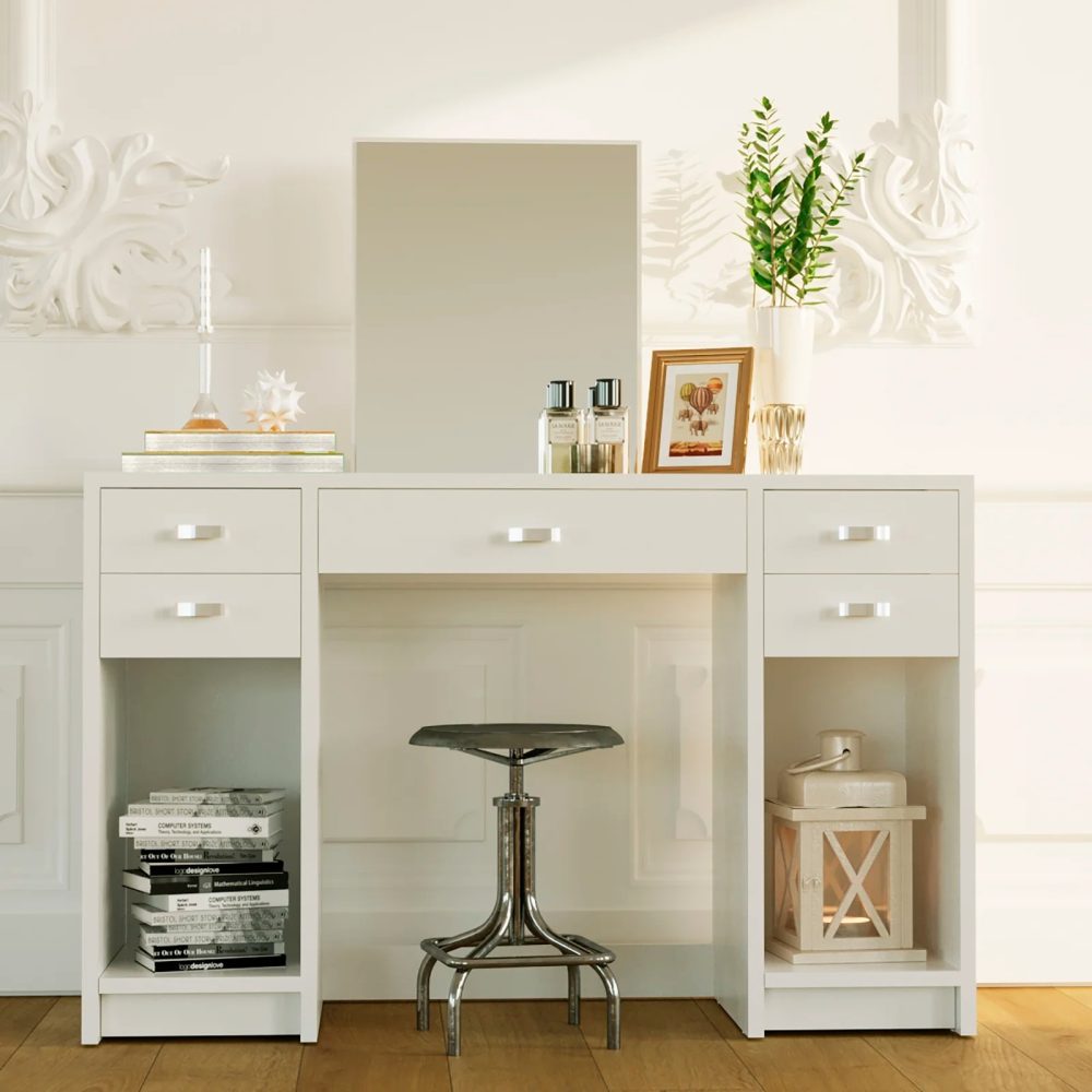 COLLINS - Vanity Table With Drawers & Shelves