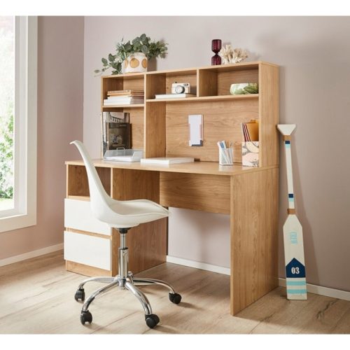 BING - Writing Table with Storage Shelves