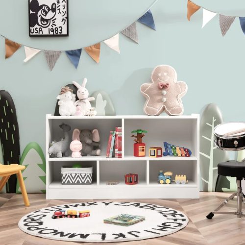 BOOKMAN - White Multiple Compartments Kids Bookshelf