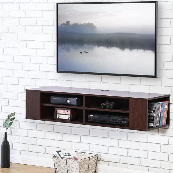 STAPLE - Dark Brown Floating TV Stand