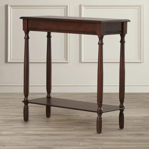 AMES - Walnut Brown High Gloss Finish Console Table