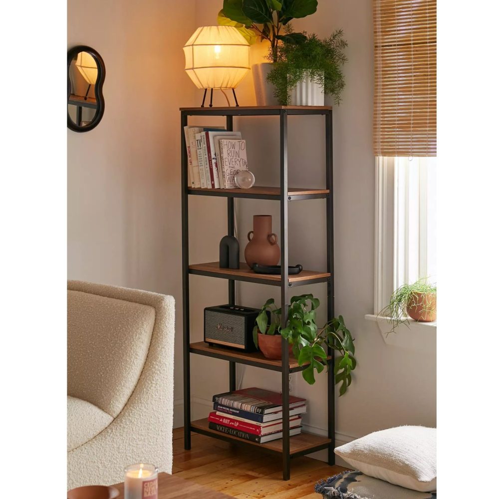 ELOQUE - Industrial Style Metallic Frame Bookshelf