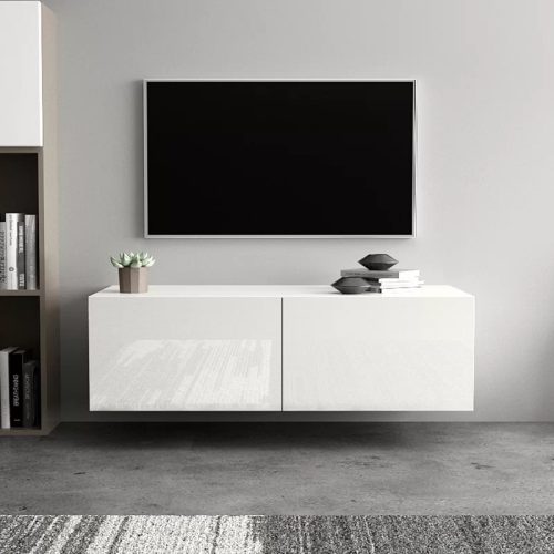 AQUA - Dual Storage Gloss Finish Floating TV Console