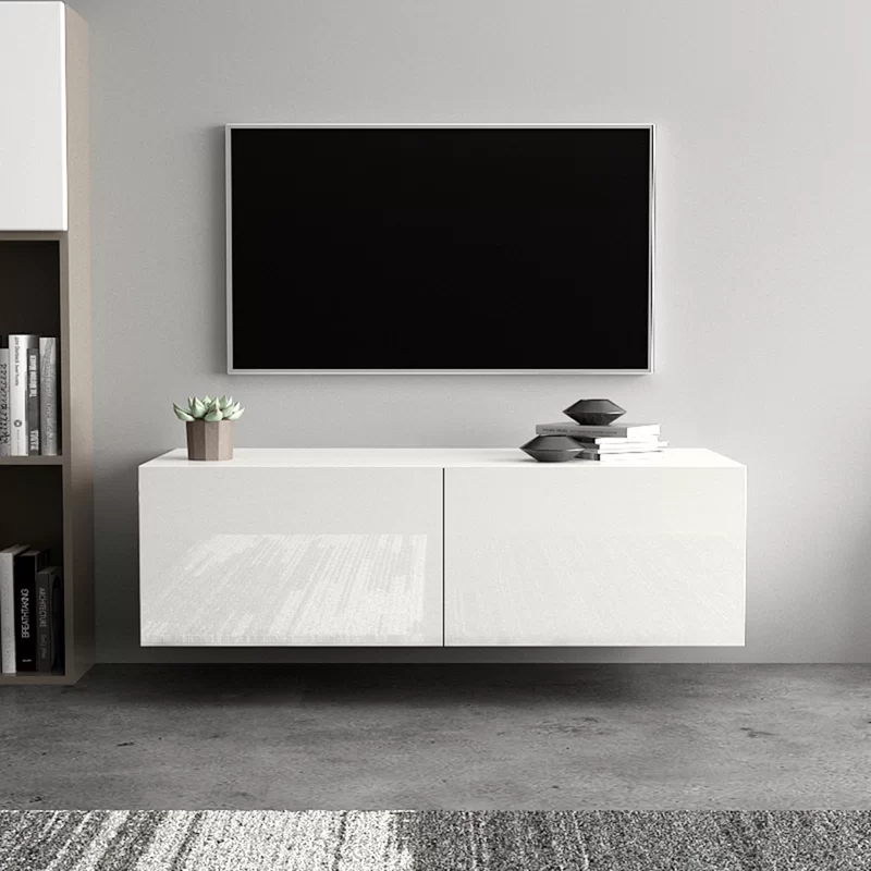 AQUA - Dual Storage Gloss Finish Floating TV Console