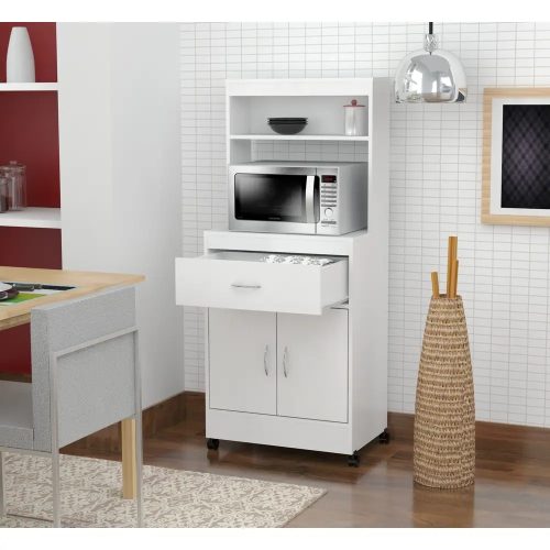 LUIN - Kitchen Storage & Display Cabinet with Wheels