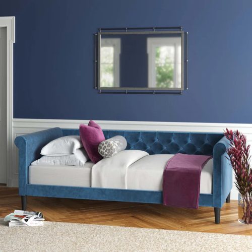 ADEL - Lavish Blue Velvet Day Bed