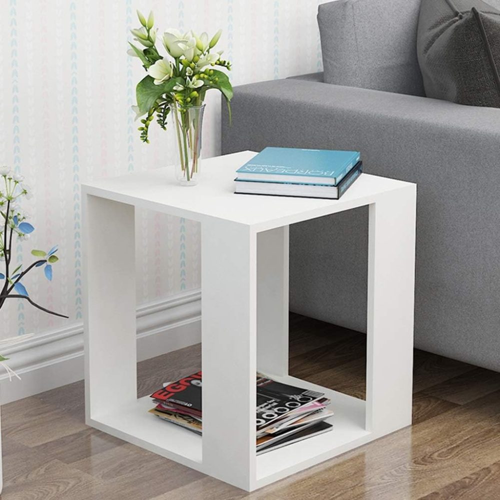 ROFA - White Square End Table