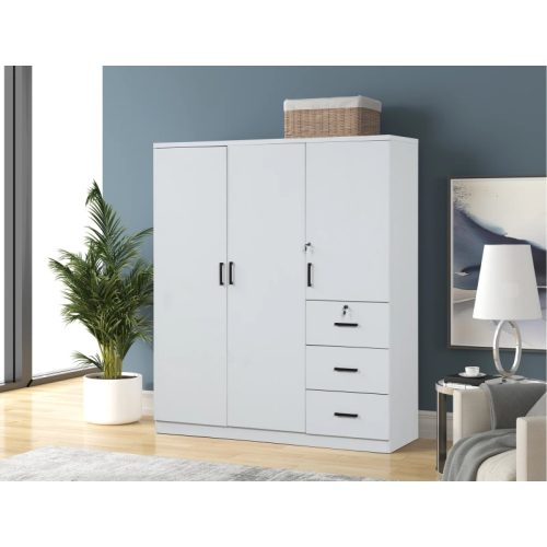 KRAJ - White Multiple Storage Wardrobe