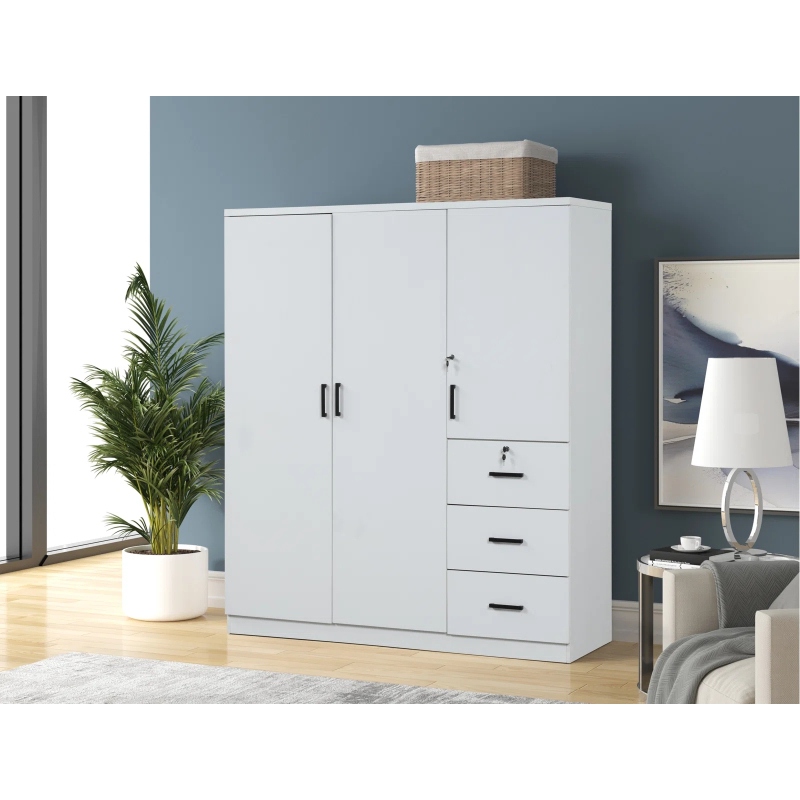 KRAJ - White Multiple Storage Wardrobe