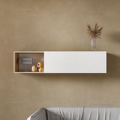 FLAVIN - Fancy Kid's Wall Shelf with Cabinet