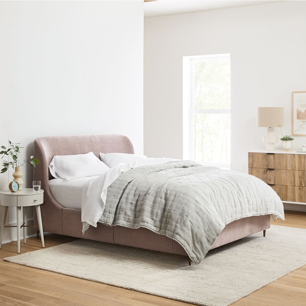 DARIAN - Blush Pink King size Bed with Storage Drawers