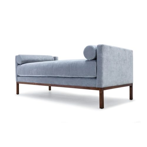 LOXO - Blue Contemporary Daybed with Two Neck Pillows
