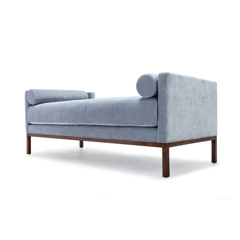 LOXO - Blue Contemporary Daybed with Two Neck Pillows