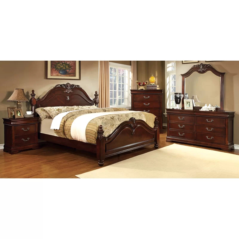 MAGNUS - Dark Brown Traditional Style Bedroom Set