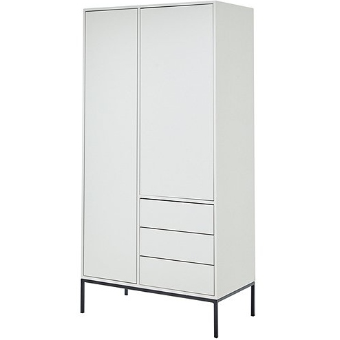 ISH - Handle less Two Door Cupboard with Drawers