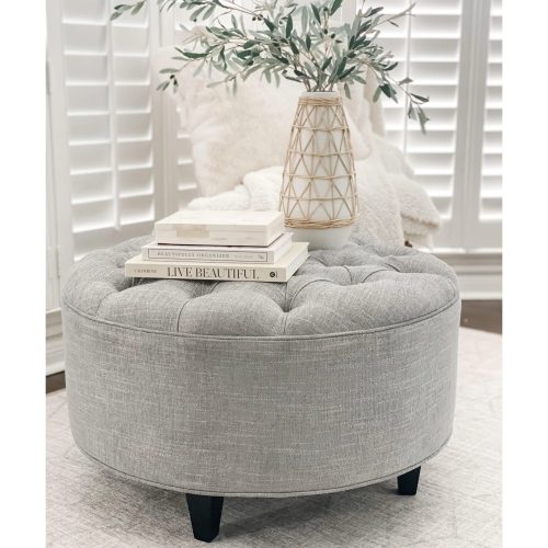 SLATE - Modern Round Ottoman